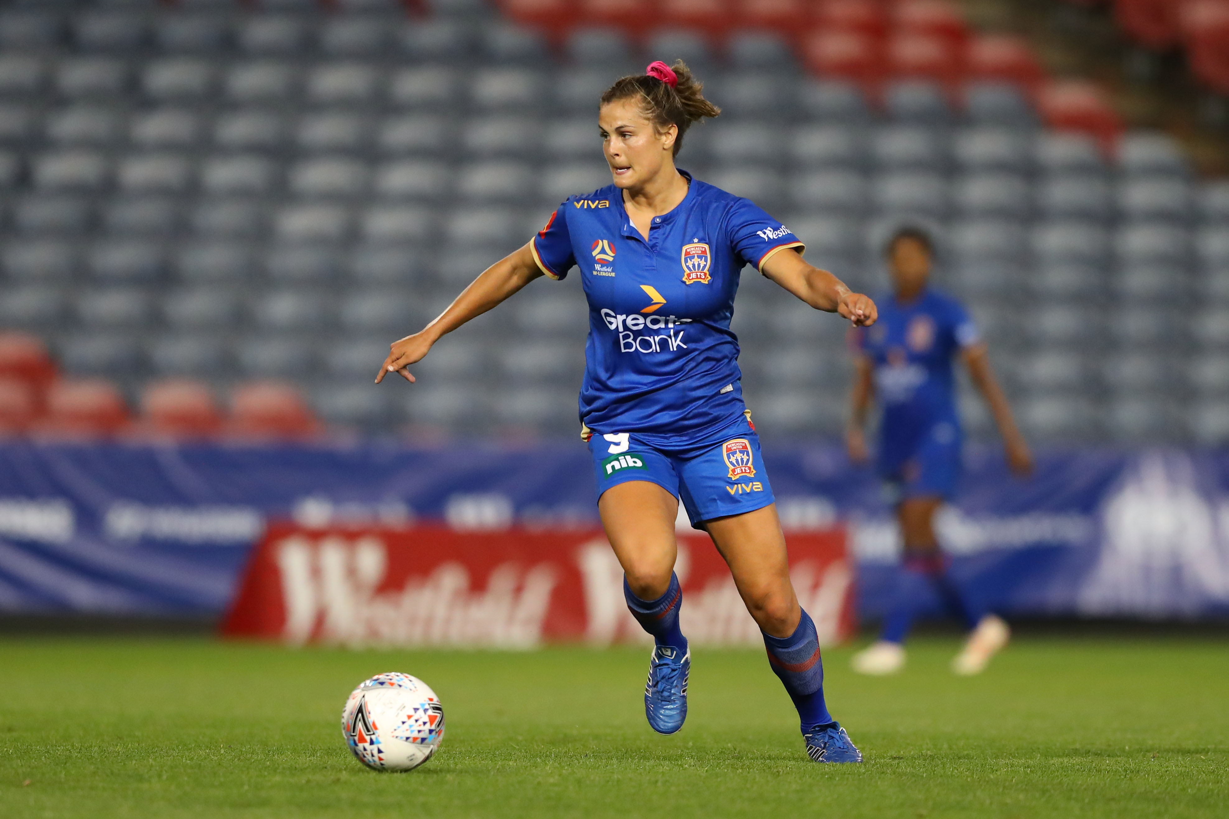 Katie Stengel during her time with Newcastle Jets 